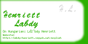 henriett labdy business card